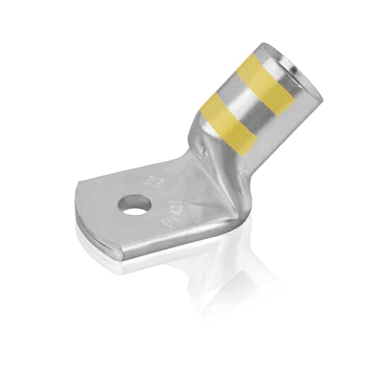 Cosse Color-Keyed 45° à raccord M8 pour section 16mm² – 1 trou / Jaune 16M8-A-45