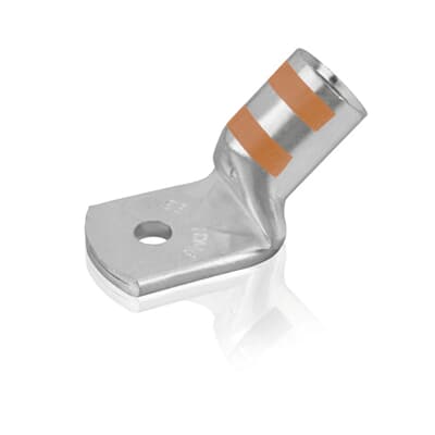 Cosse Color-Keyed 45° à raccord M10 pour section 185mm² – 1 trou / Orange 185M10-A-45