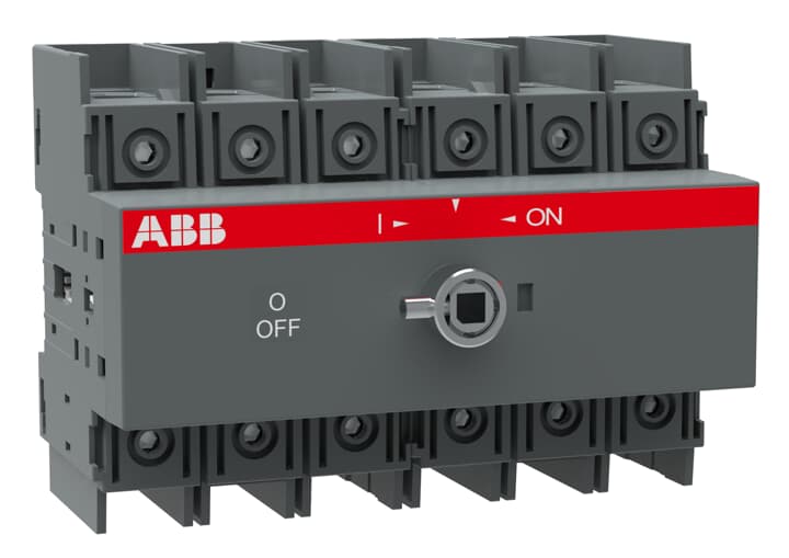 ABB  DISCONNECTOR 6P, 100 A BODEM / DIN-RAIL MONTAGE - OT100F6