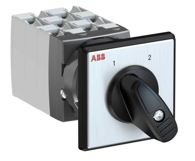ABB  CAM SWITCH, ITH=25A, CHANGE-OVER 6-CONTACTEN, SNAP-ON, BLACK HANDLE - OC25G06PNBN00NWS3