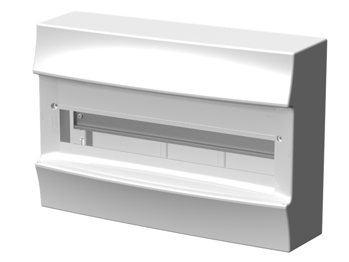 Шкаф мультимедийный настенный abb mistral41w 2х12м с монтажной платой непрозрачной дверью m41p24x21