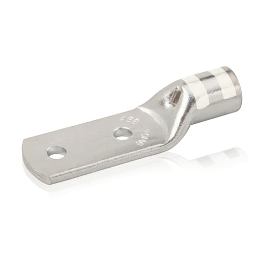 Cosse Color-Keyed droite à raccord M6 pour section 25mm² – 2 trous / Blanc 25M6-A-2