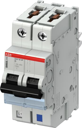 ABB  MINIATURE CIRCUIT BREAKER 1P + NP, D CHAR.,13A, 10KA - S401M-D13NP