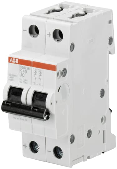 ABB  MINIATURE CIRCUIT BREAKER TRACTIE 2POLE, 10A 400VAC, 440VDC, 10KA - S202MT-K10UC