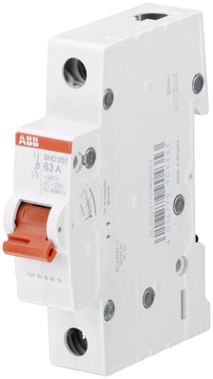 ABB  SWITCH DISCONNECTOR  1POLE, 16A 240VAC, AC-22A, 10 KA, 60VDC, DC-21A - SHD201/16