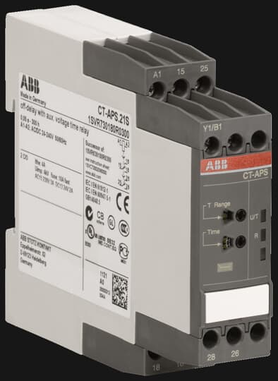 ABB  CT-APS.21S TIJD RELAIS, AFVAL-VERTRAAGD 2C/O, 24-240VAC/DC MET SCHROEFKLEM CONNECTION - CT-APS.21S