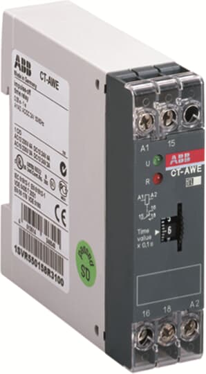 ABB TIME RELAY IMPULSE-OFF, 1W 0.1-10S,220-240VAC - CT-AWE