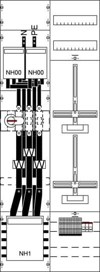 Champ de mesure et de conversion BH5, pré-câblé avec croix de compteur