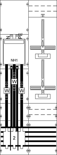 Champ de mesure et de conversion H5/B2, pré-câblé avec pont compteur
