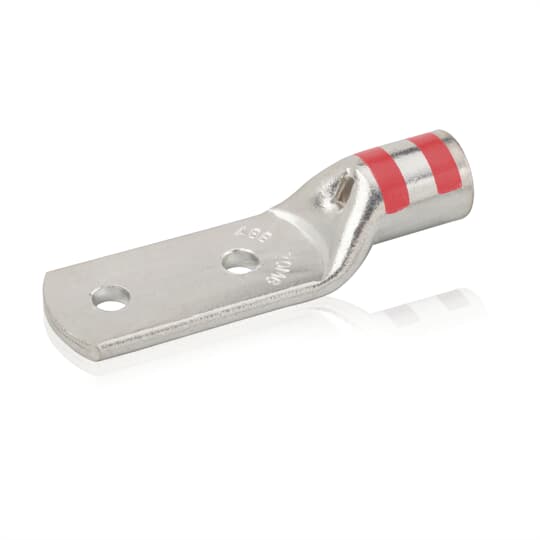 Cosse Color-Keyed droite à raccord M8 pour section 35mm² – 2 trous / Rouge 35M8-A-2
