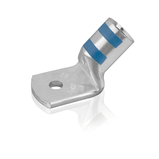 Cosse Color-Keyed 45° à raccord M10 pour section 50mm² – 1 trou / Bleu 50M10-A-45
