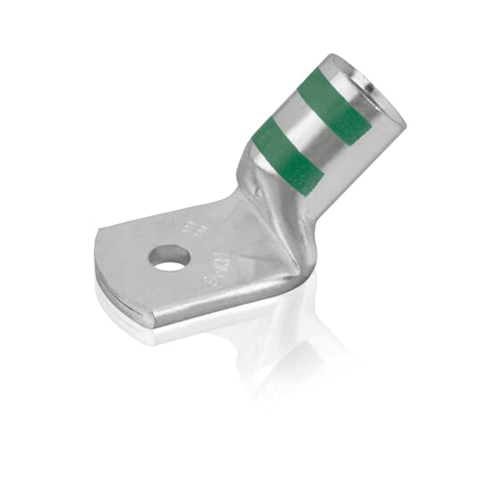 Cosse Color-Keyed 45° à raccord M10 pour section 95mm² – 1 trou / Vert 95M10-A-45
