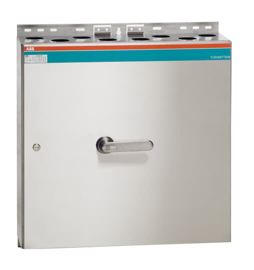 Interrupteur de sécurité dans un boîtier en acier inoxydable 6 pôles 110 kW 400 V avec poignée en acier inoxydable