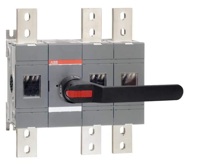 3-polig 1000A m. Griff u. Welle base mounted geeignet für 800...1000VAC