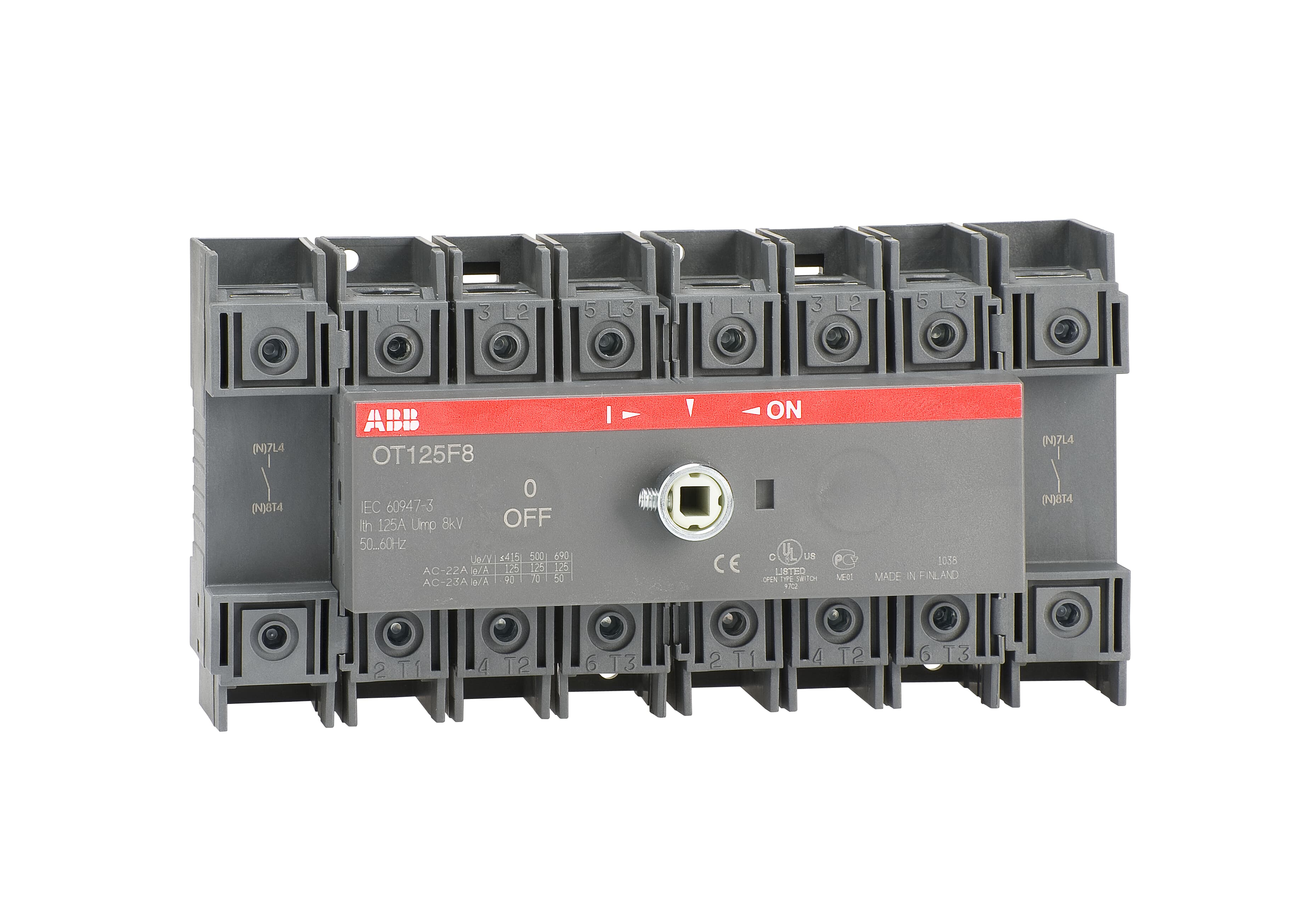 ABB OT125FT3 スイッチ断路器 1SCA105060R1001、箱入り。 1個 10155184 OT125FT3 1SCA105060R1001 スイッチ断路器 1個 10155184 OT125FT3  1SCA105060R1001 スイッチ断路器
