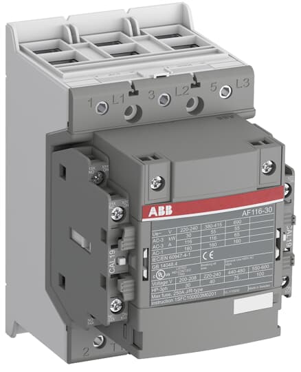 ABB  MAGNEETSCH. 55KW 400V3P COIL CODE 11 GROOT SPANNINGSBEREIK AUX CONTACT 2NO + 2NC - AF116-30-22-11
