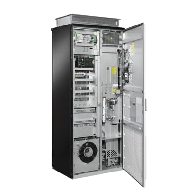 ACS880-07, R10 to R11, IP22, door open, left