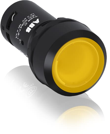 ABB  VERLICHTE PUSH BUTTON YELLOW 1 NO - CP1-11Y-10