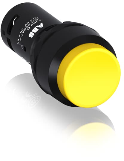 ABB  VERHOOGDE PUSH BUTTON YELLOW MET 1NO  - CP3-10Y-10