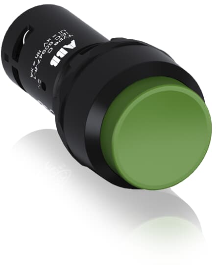 ABB  VERHOOGDE PUSH BUTTON GREEN MET 1NO  - CP3-10G-10