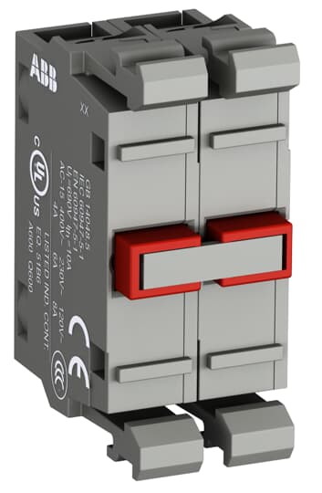 ABB  DUBBEL KONTAKTBLOK VOOR FRONTMONTAGE 2 NC - MCB-02