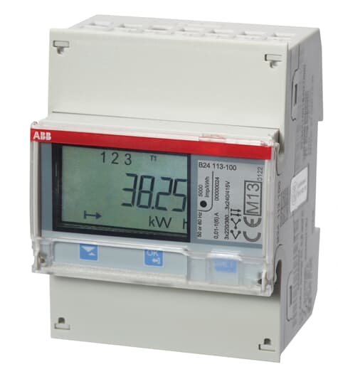 ABB  CURRENT TRANSFORMER 3F INDIRECT 6A, 230/400V AC CLASS B, PULSE OUTPUT, MID M-BUS - B24 113-100