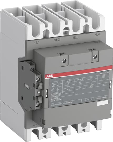 Contacteur, 4 pôles, 24-60 V 50/60 Hz / 20-60 V DC, Hiko: 2F+2O, connexions sur rail