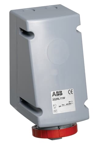 ABB  CEE SURFACE SOCKET-OUTLET 11H, 32A, IP67, 3P+E ,  - 332RL11W