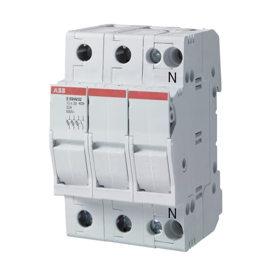 ABB  FUSE HOLDER, 3P+N MAX 32A, VOOR 10,3X38MM FUSE - E 93HN/32