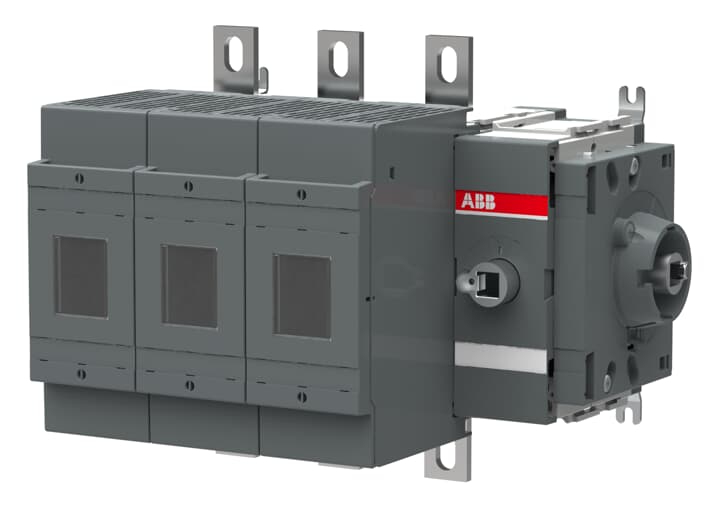 ABB  FUSE SWITCH DISCONNECTOR OS SERIE 400 A 3P, DIN 0 - 2 ZIJBEDIENDING LINKS VAN DEPN - OS400DS30