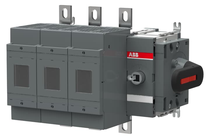 ABB  FUSE SWITCH DISCONNECTOR OS SERIE 400 A 3P, DIN 0 - 2 DIRECT ZIJBEDIENDING LINKS VAN DEPN - OS400DS30K