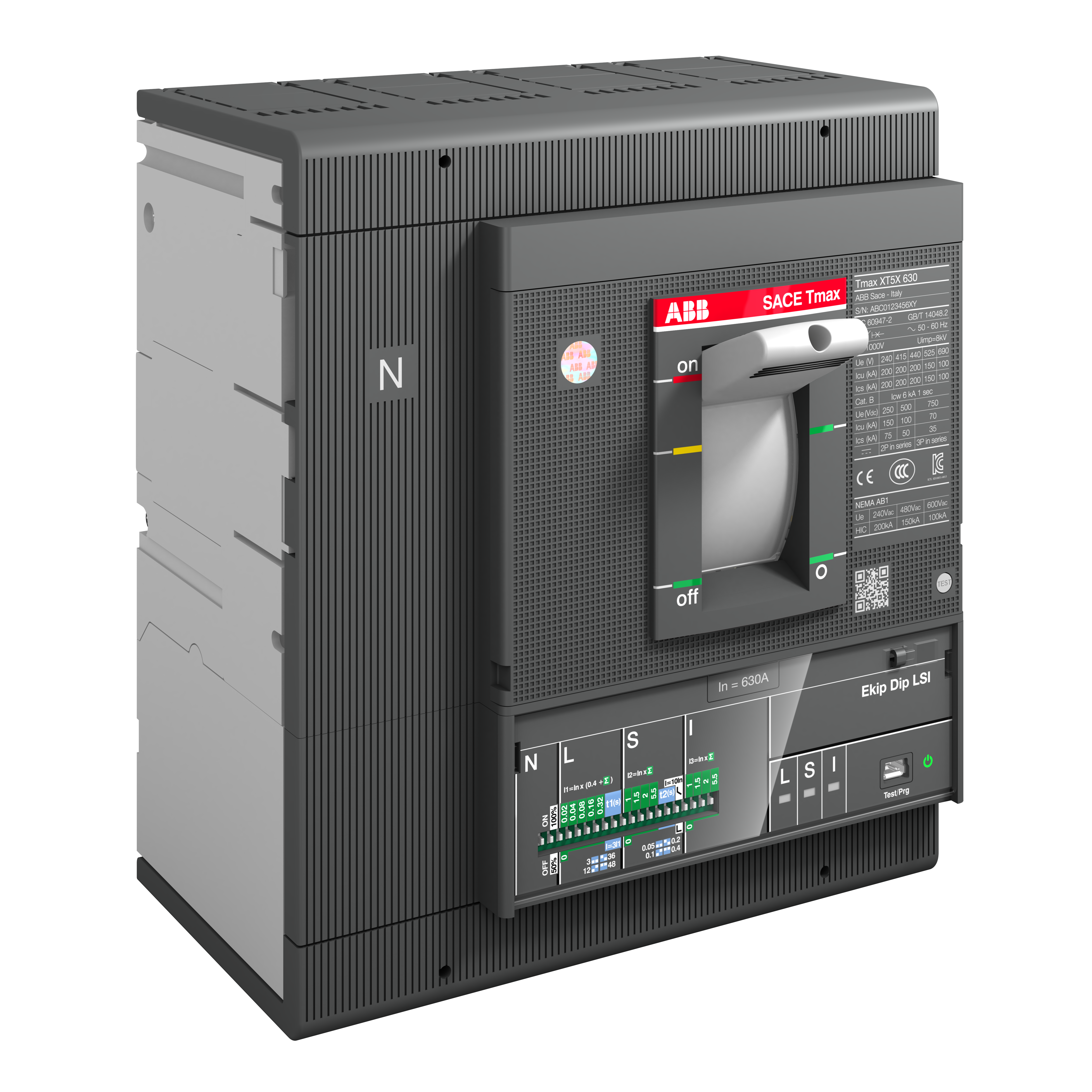 XT5N 630 Ekip Dip LS/I In=630 4p F F + Acc | ABB