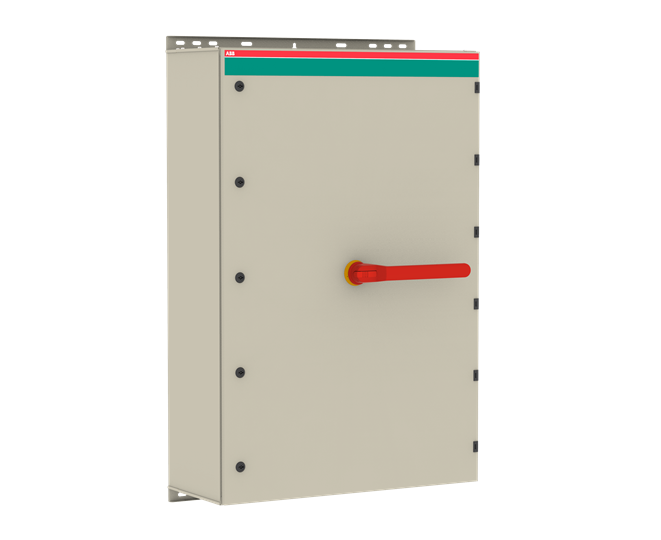 Interrupteur de sécurité EMV dans un boîtier en tôle d'acier 3 pôles 710 kW 400 V