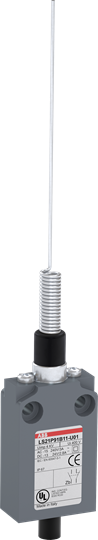 Interrupteur de position boîtier plastique gris IP67 avec tige de ressort