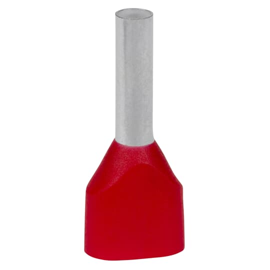 Embout de câblage double pré-isolé Polypropylène Rouge 1mm² longueur 18mm 2FER1018P-F
