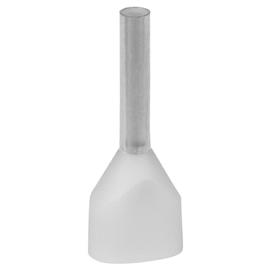Embout de câblage double pré-isolé Polypropylène Blanc 0.5mm² longueur 12mm 2FER0512P-F