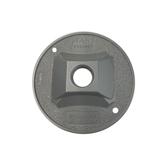1 HOLE OUTDOOR ROUND COVER SILVER