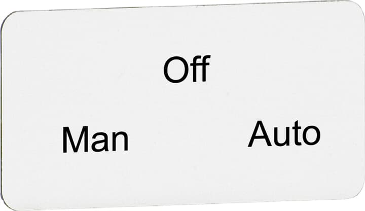 Insertion de texte "Man" / "Off" / "Auto" pour interrupteurs à 3 positions