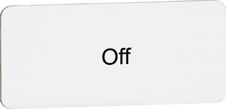 Plaque de marquage pour interrupteur avec 1 position de commutation