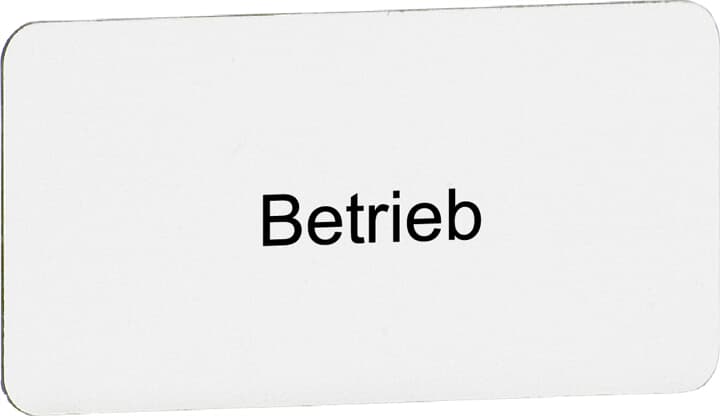 Beschriftungsschild "Betrieb", Kunststoff alufarben