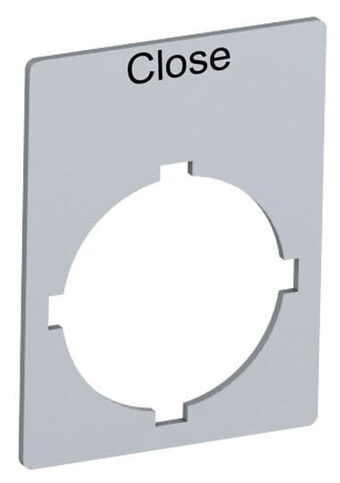 Plaque de signalisation "Fermé", pour interrupteur avec 1 position de commutation