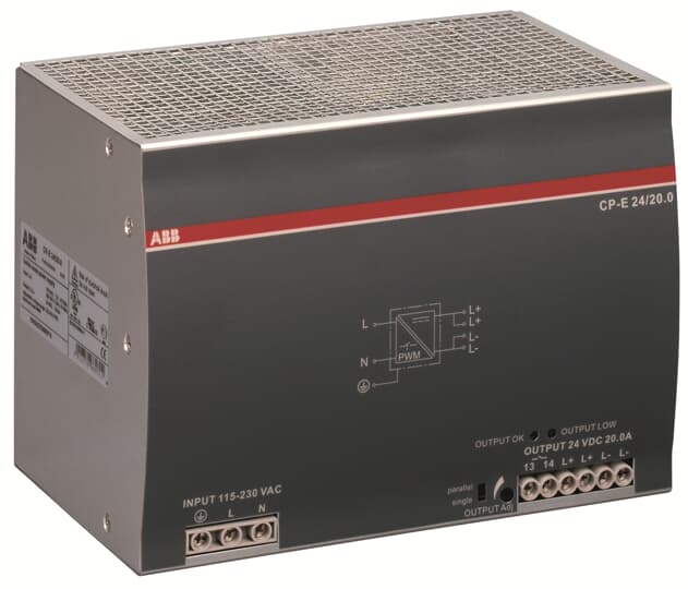 new ABB CP-E 24/2.5 SWITCH MODE POWER SUPPLY 100-240VAC OUTPUT 24VDC 2.5 AMP 
