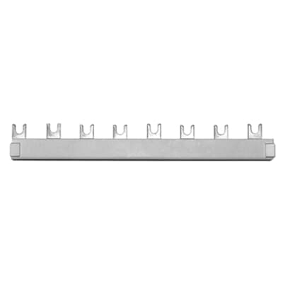 Rail de phase en fourche 3-phasé, 16 mm², 36 broches pour interrupteurs auxiliaires
