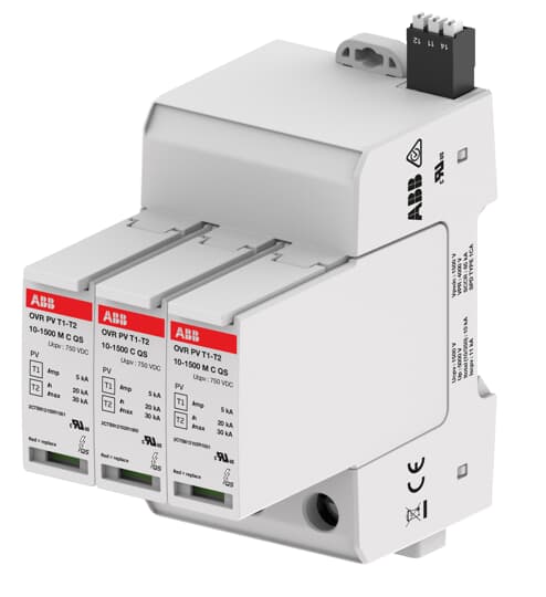 Parafoudre Type 1+2 testé, 10 kA pour des tensions à vide jusqu'à 1.500 V DC Telesignal