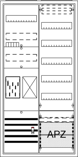 Armoire complète, montage en saillie, BKE-I, A27 1Z1R1V5A2, Classe de protection II, Degré de protection IP31