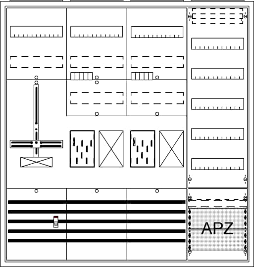 Armoires complètes, en saillie, BKE-I, A47 2Z2R1S1V5A2