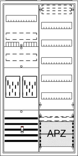 Armoire à compteur équipée