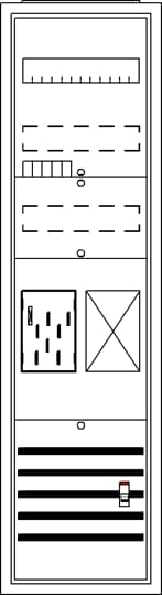 Armoire à compteur équipée