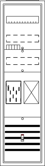 Armoire complète, en saillie, BKE-I, A17 1Z1R, Classe de protection II, Degré de protection IP31