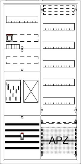 Armoire complète, en saillie, BKE-I, A27 1Z1R1V5A2, Classe de protection II, Degré de protection IP31